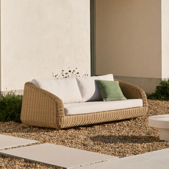 Kave Home 3-zits Loungebank 'Meria' Rattan