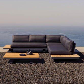 Kave Home 5-zits Loungeset 'Tosqueta' Teakhout Donkergrijs