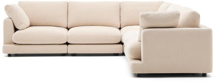 Kave Home 6-zits Hoekbank 'Gala' Chenille, kleur Beige