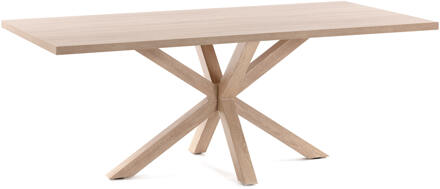 Kave Home Argo tafel 160 cm natuurlijke melamine hout effect benen