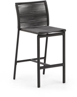 Kave Home Barkruk 'Culip' kleur Donkergrijs (zithoogte 65cm)