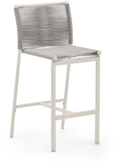 Kave Home Barkruk 'Culip' kleur Lichtgrijs (zithoogte 65cm)