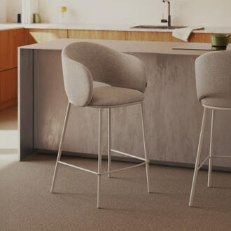 Kave Home Barkruk 'Maina' kleur Beige (zithoogte 65cm)