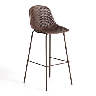 Kave Home Barkruk 'Quinby' kleur Bruin (zithoogte 75cm)