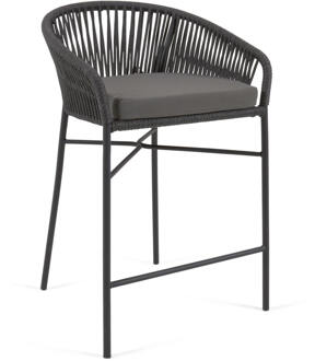 Kave Home Barkruk 'Yanet' kleur Zwart (zithoogte 65cm)