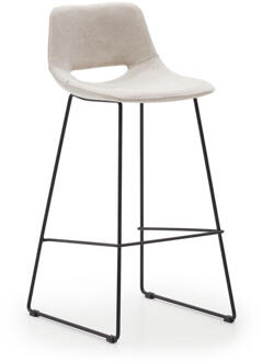 Kave Home Barkruk 'Zahara' kleur Beige (zithoogte 75cm)