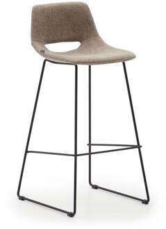 Kave Home Barkruk 'Zahara' kleur Bruin (zithoogte 75cm)