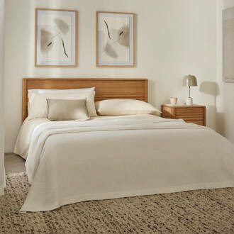 Kave Home Bed 'Lenon' Eikenhout, 180 x 200cm Naturel - 180 x 200 cm