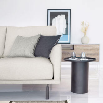 Kave Home Bijzettafel Fleksa rond in zwart metaal Ø 45 cm