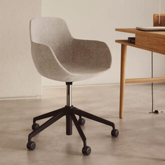 Kave Home Bureaustoel 'Tissiana' Chenille, kleur Beige