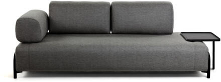 Kave Home Compo 3-zitsbank met Dienblad Grijs