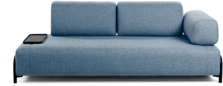 Kave Home Compo bank 3 zetels blauw met kleine lade 232 cm