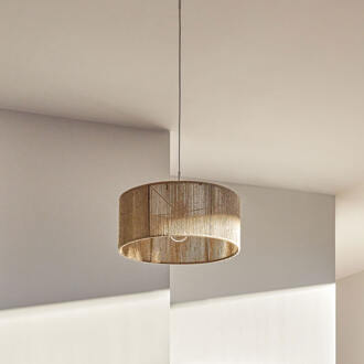 Kave Home Crista jute lampenkap met natuurlijke afwerking Ø 47 cm Bruin