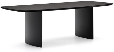 Kave Home Deens Ovale Eettafel 'Litto' MDF, 240 x 100cm, kleur Zwart - 240 x 100 cm