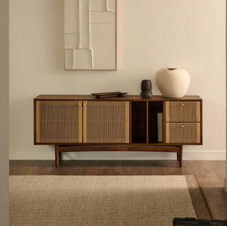 Kave Home Dressoir 'Elan' Notenhout, 180cm