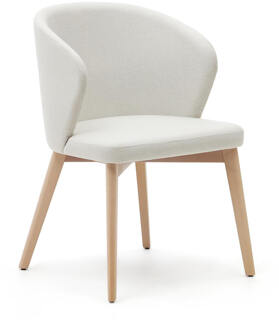 Kave Home Eetkamerstoel 'Darice' Naturel onderstel, kleur Beige