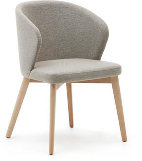 Kave Home Eetkamerstoel 'Darice' Naturel onderstel, kleur Bruin