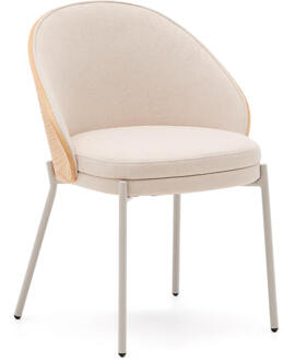Kave Home Eetkamerstoel 'Eamy' Essenhout, kleur Beige Beige / Naturel