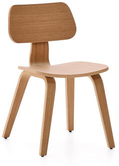 Kave Home Eetkamerstoel 'Gena' Eiken en rubberhout