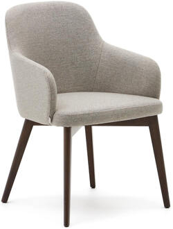 Kave Home Eetkamerstoel 'Nelida' Walnoot, kleur Bruin