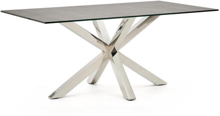 Kave Home Eettafel 'Argo' Keramiek, 160 x 90cm, kleur Bruin - 160 x 90 cm