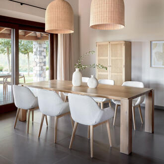 Kave Home Eettafel 'Deyanira' Eiken, 200 x 100cm - 200 x 100 cm