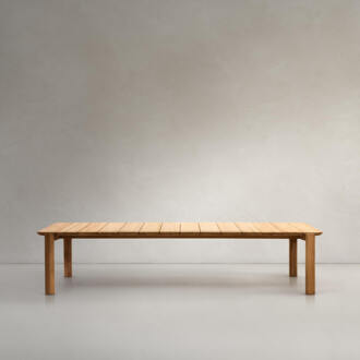 Kave Home Eettafel 'Icaro' Teakhout, 280 x 112cm - 280 x 110 cm