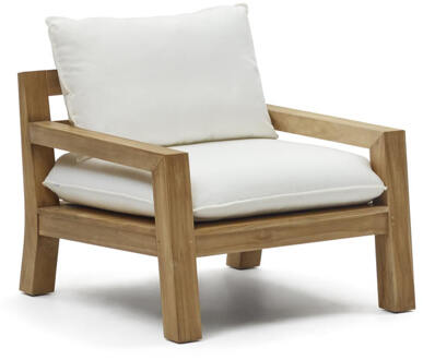 Kave Home Fauteuil 'Forcanera' Teakhout Wit