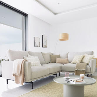 Kave Home Galene 3-seater corner sofa in beige, 267 x 207 cm