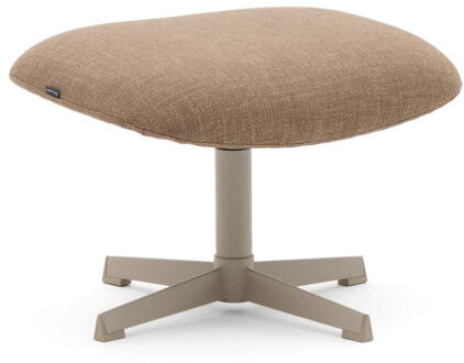 Kave Home Hocker 'Jaspe' Structuurstof, kleur Lichtbruin