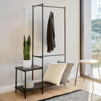 Kave Home Kledingrek 'Galatia' 150 x 100cm, kleur Zwart - 150 cm