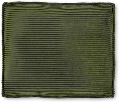 Kave Home Kussen 'Blok' 50 x 60cm, Rib, kleur Donkergroen - 50 x 60 cm
