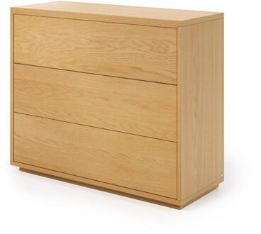 Kave Home Ladekast 'Abilen' Eiken, 90 x 75cm, kleur Naturel - 90 cm