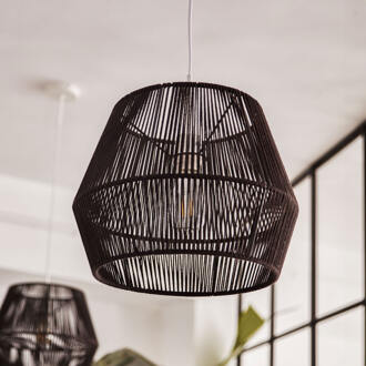 Kave Home Lampenkap 'Cantia' Jute, Ø37cm Zwart