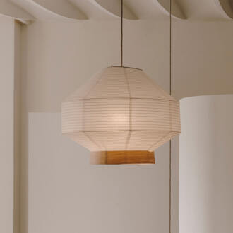 Kave Home Lampenkap 'Hila' Papier, Ø55cm Wit - 55 cm