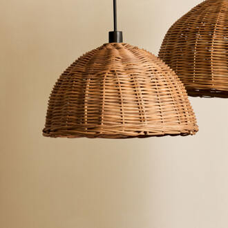 Kave Home Lampenkap 'Jornets' Rotan, Ø50cm Naturel - 50 cm