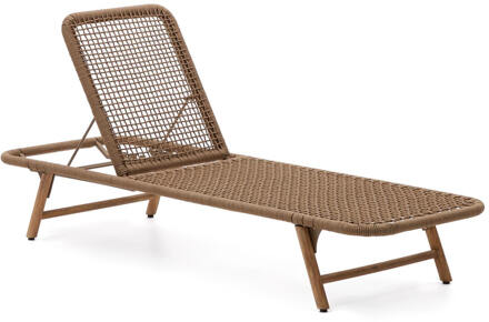 Kave Home Ligbed 'Dandara' Acaciahout en geweven touw, kleur Beige