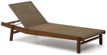 Kave Home Ligbed 'Itani' Acaciahout en rattan Beige