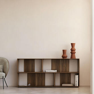 Kave Home Modulair Wandrek 'Litto' Walnoot, 76 x 168cm - 76 cm