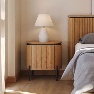 Kave Home Nachtkastje 'Licia' Mangohout, Met 1 deur Naturel