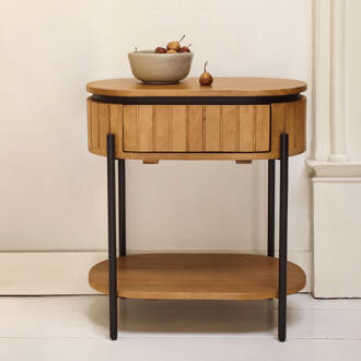 Kave Home Nachtkastje 'Licia' Mangohout, Met 1 lade Naturel