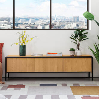 Kave Home Nadyria Tv-meubel Bruin, Zwart