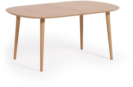 Kave Home Oqui Eettafel Uitschuifbaar - 160/260 x 100 cm - Bruin Beige, Bruin