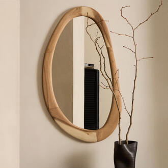 Kave Home Organische Spiegel 'Selem' Mungurhout, 107 x 60cm - 107 cm