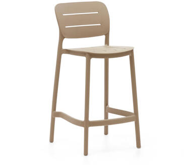 Kave Home Outdoor Barkruk 'Morella' Stapelbaar, kleur Beige (zithoogte 65cm)