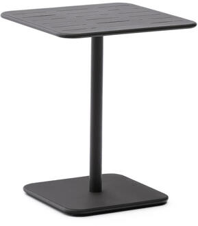 Kave Home Outdoor Bistrotafel 'Brai' Staal, 70 x 70cm, kleur Donkergrijs - 70 x 70 cm