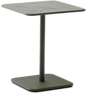 Kave Home Outdoor Bistrotafel 'Brai' Staal, 70 x 70cm, kleur Donkergroen
