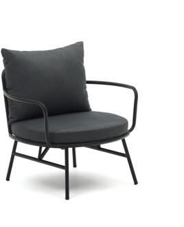 Kave Home Outdoor Fauteuil 'Bramant' kleur Zwart