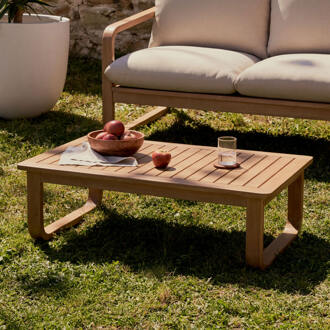 Kave Home Outdoor Salontafel 'Sacaleta' Eucalyptushout, 100 x 60cm Naturel