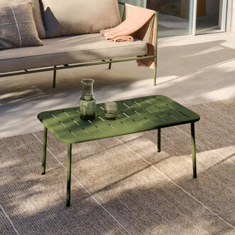Kave Home Outdoor Salontafel 'Zivia' 90 x 50cm, kleur Groen Donkergroen